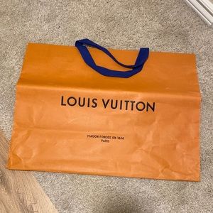 Authentic LV  paper shopping bag , 23inches and 18 inches .